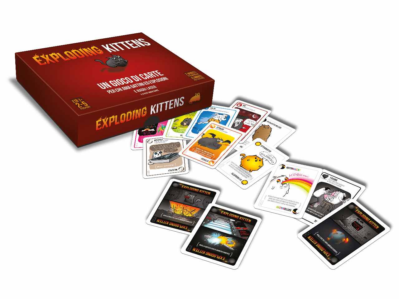 Exploding Kittens: Gioco di Carte per Feste, per 2-5 Partecipanti, Dai 7 Anni in su, Versione Italiana - Asmodee