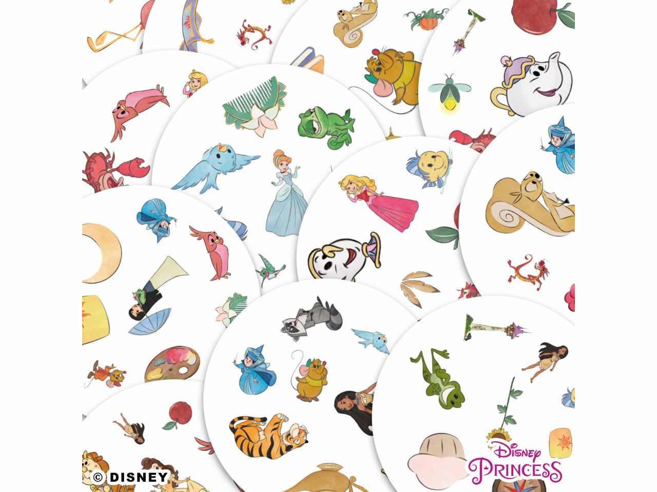 Dobble Principesse Disney: Gioco Familiare Divertente con le Principesse Disney, per 2-8 Partecipanti, Dai 4 Anni in su, Versione Italiana