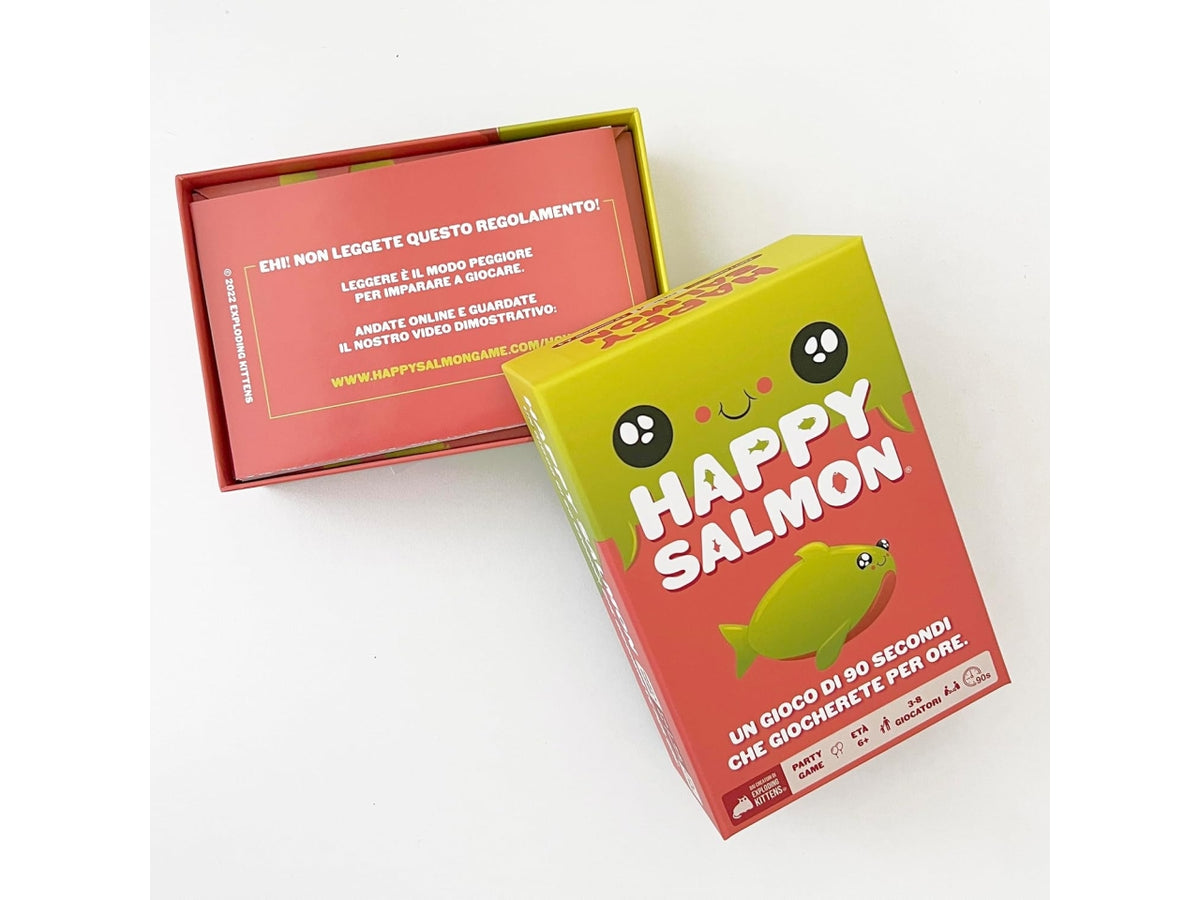 Happy Salmon: Gioco Veloce dai Creatori di Exploding Kittens, 3-8 Partecipanti, Dai 6 Anni in su, Versione Italiana - Asmodee