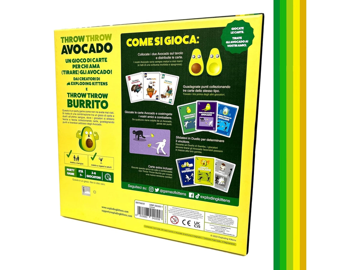 Throw Throw Avocado: Gioco di AbilitÃ  e Risate, 2-6 Partecipanti, Dai 7 Anni in su, Versione Italiana - Asmodee