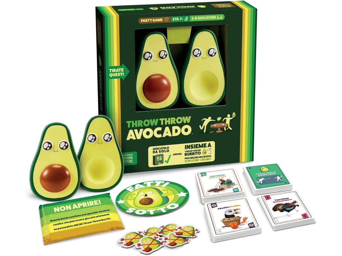 Throw Throw Avocado: Gioco di AbilitÃ  e Risate, 2-6 Partecipanti, Dai 7 Anni in su, Versione Italiana - Asmodee