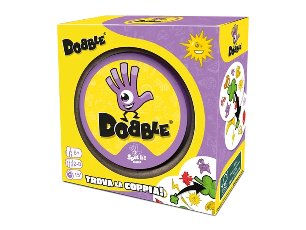 Dobble Eco-Sleeve: Gioco da Tavolo Eco-friendly per il Divertimento in Famiglia, 2-8 Partecipanti, Dai 6 Anni in su, Versione Italiana