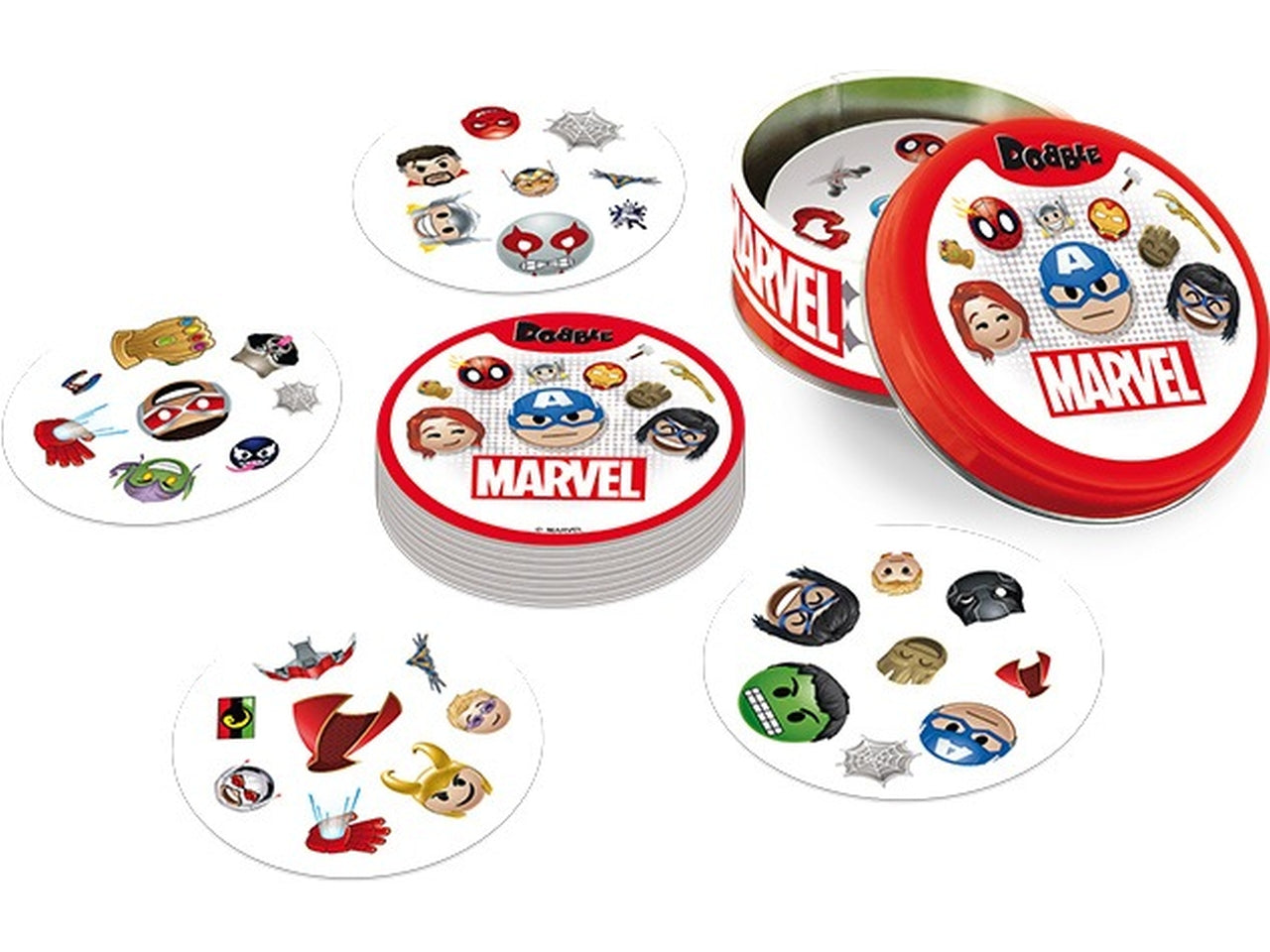 Gioco Da Tavolo Dobble Marvel Emoji, 2 e 8 Giocatori, da 6 Anni, Edizione In Italiano, Pack Ecosostenibile | Asmodee