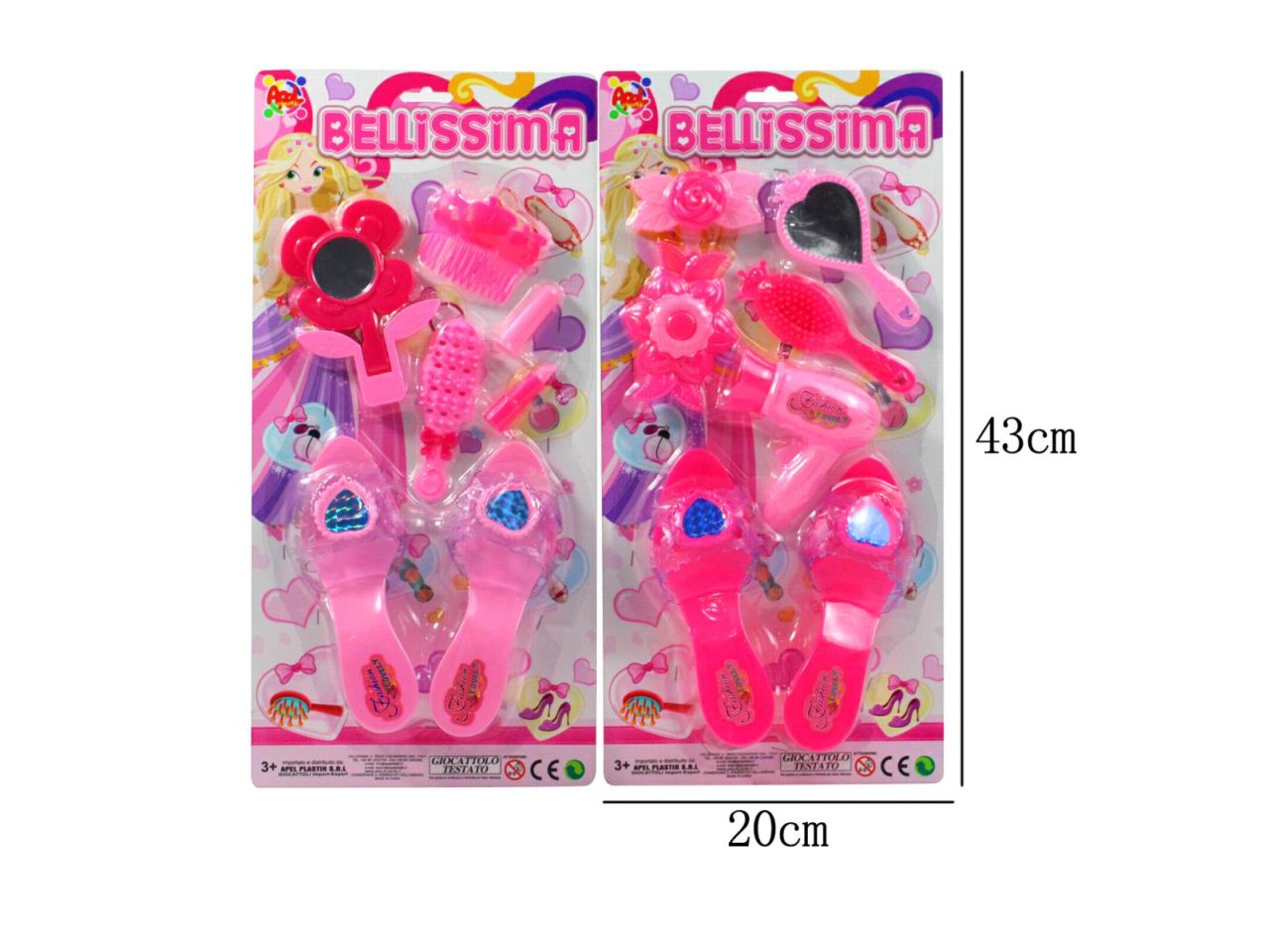 Divina con scarpe ed accessori in 2 assortimenti