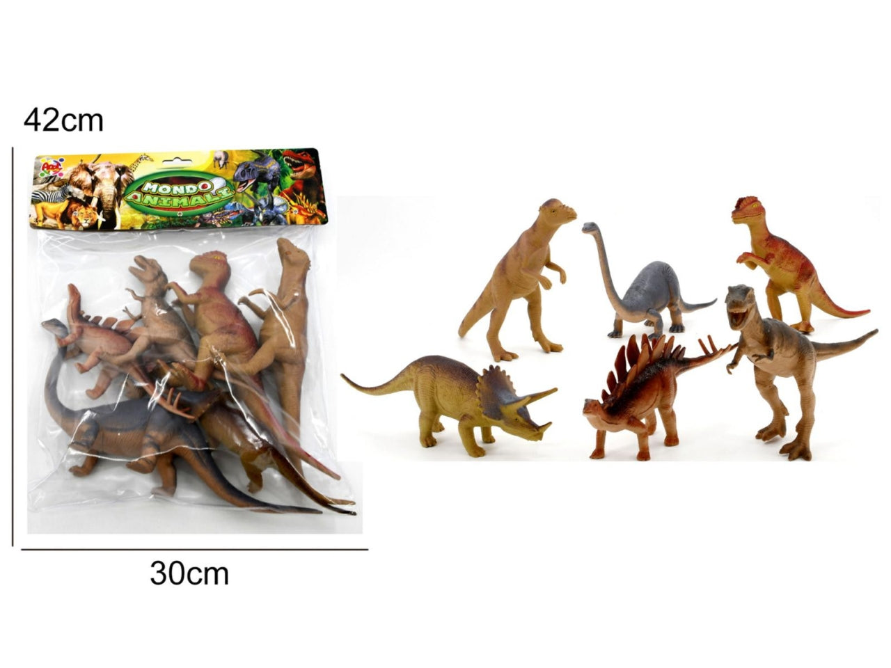 Busta con 6 dinosauri assortiti