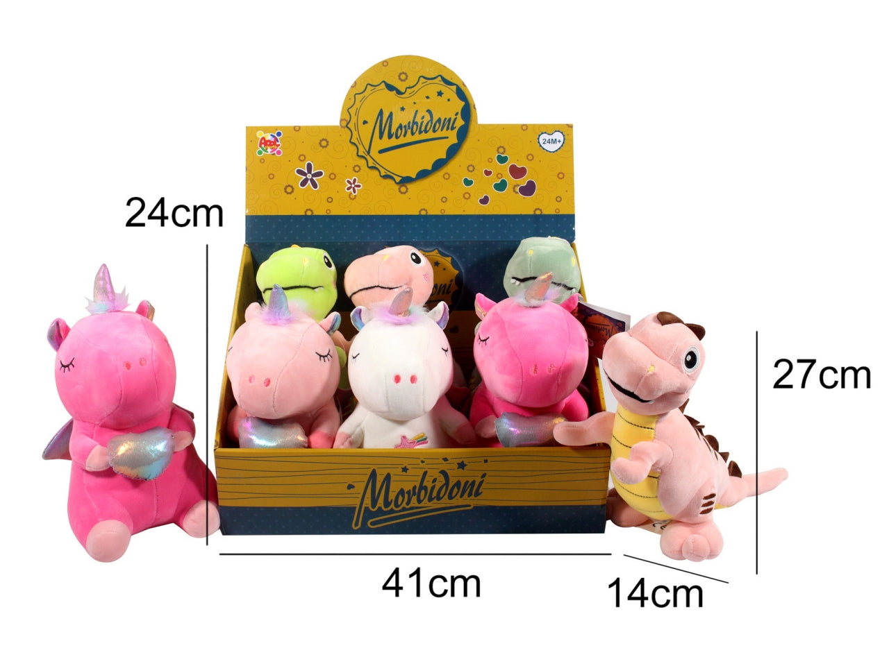 Peluche animale 27cm disponibile in 2 assortimenti