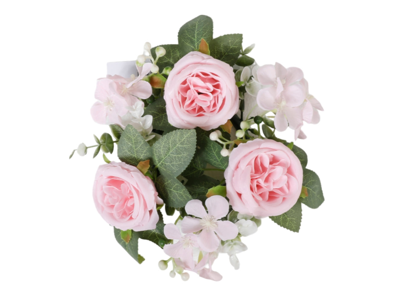 Girocandela con rose inglesi d.20cm rosa