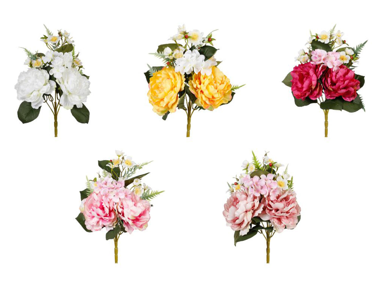 Mazzo di peonie in colori assortiti