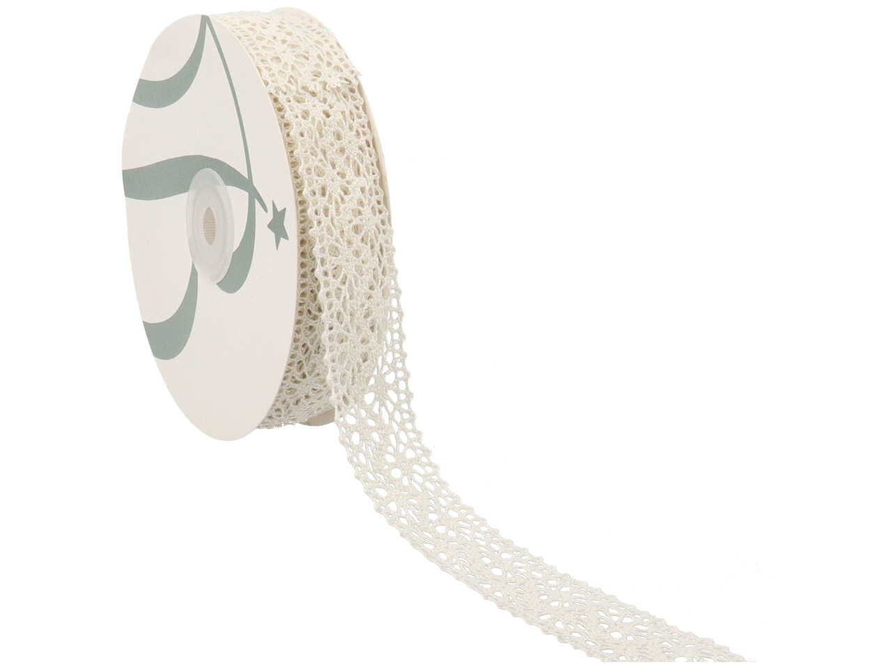 Nastro in pizzo tombolo colore panna 22mmx15mt