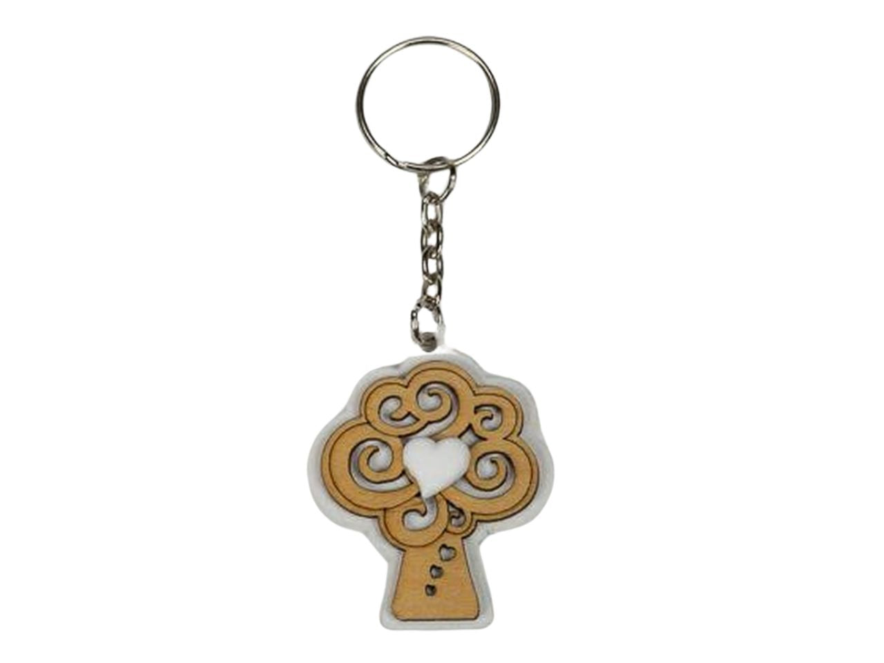Portachiavi legno albero misura 4xh.4,5cm