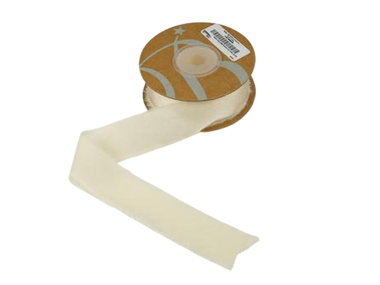Nastro raso con frangia misura mm25x15mt panna