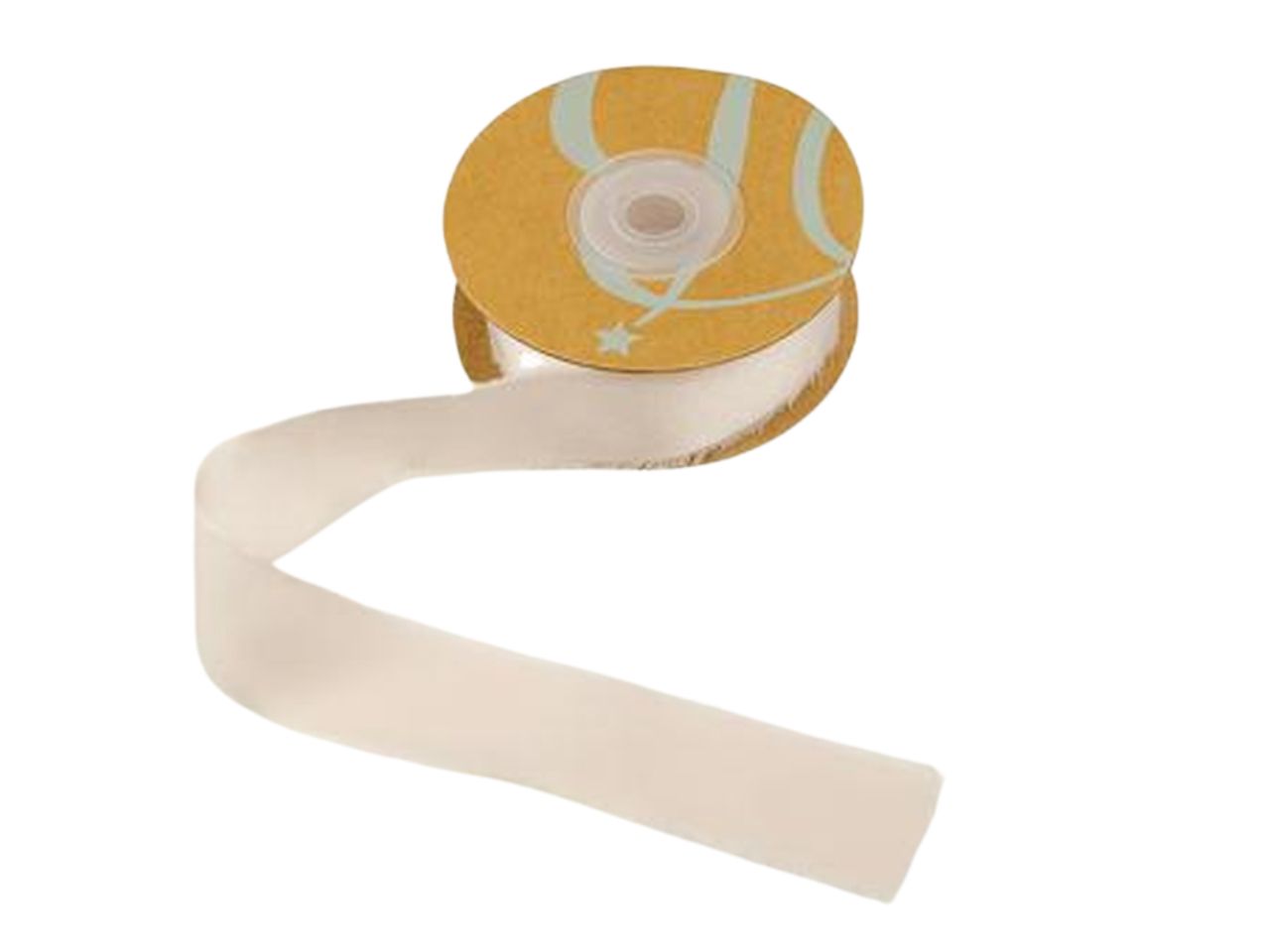 Nastro raso con frangia misura mm25x15mt cipria