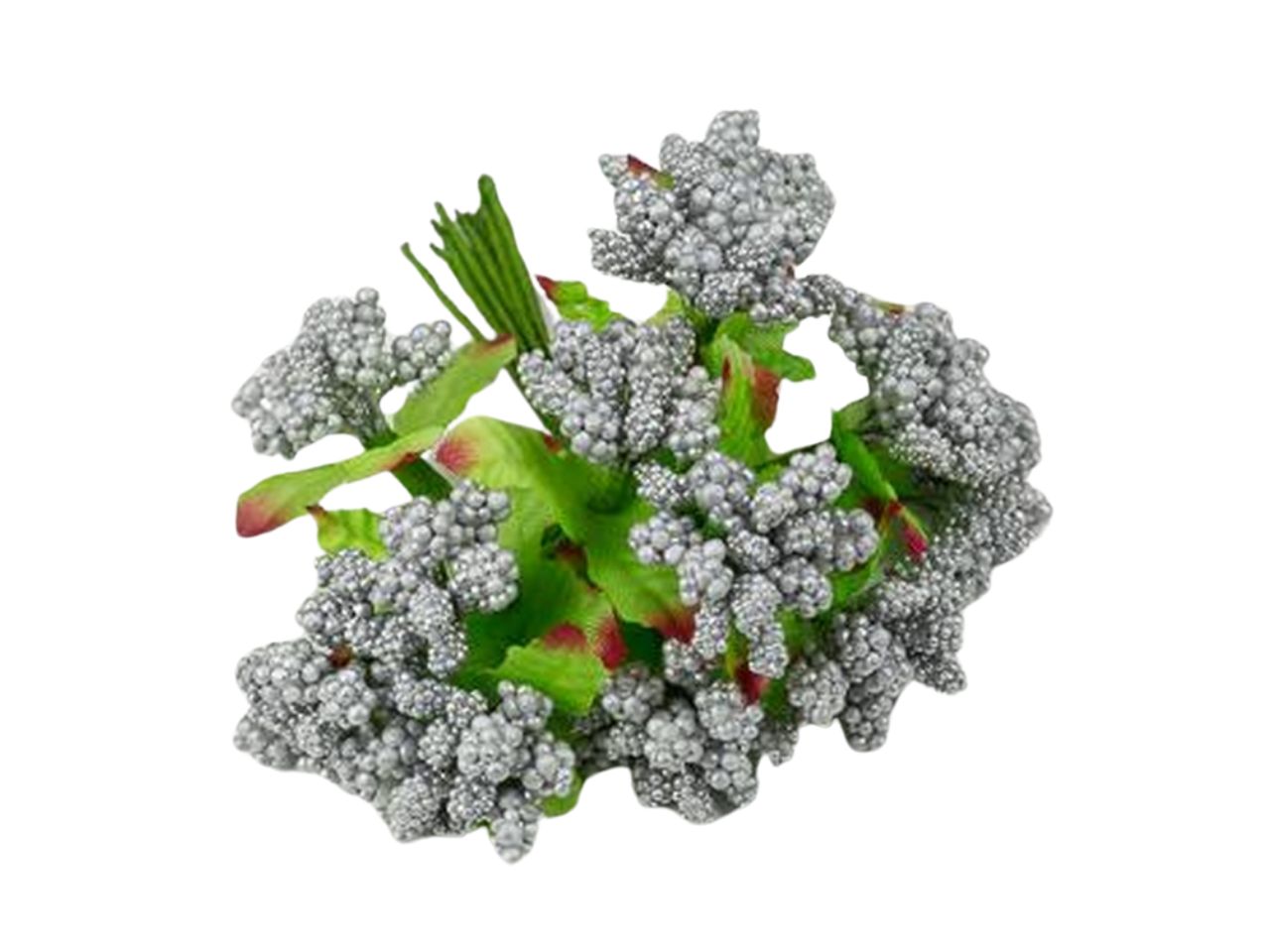 Fiore gelsina misura 2cm argento 120 pezzi