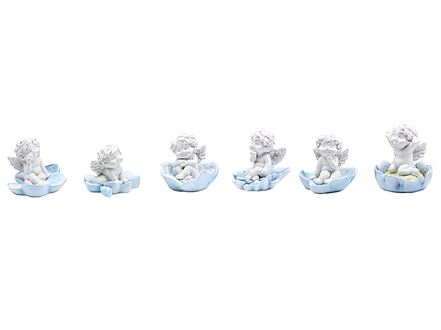 Angelo igor su fiore blu 5cm qla82335