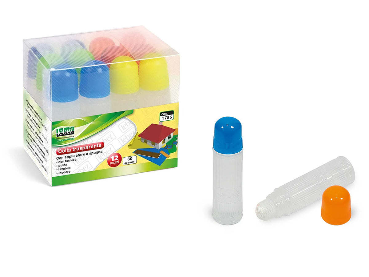 Colla 12 pezzi colori assortiti 30 gr lebez