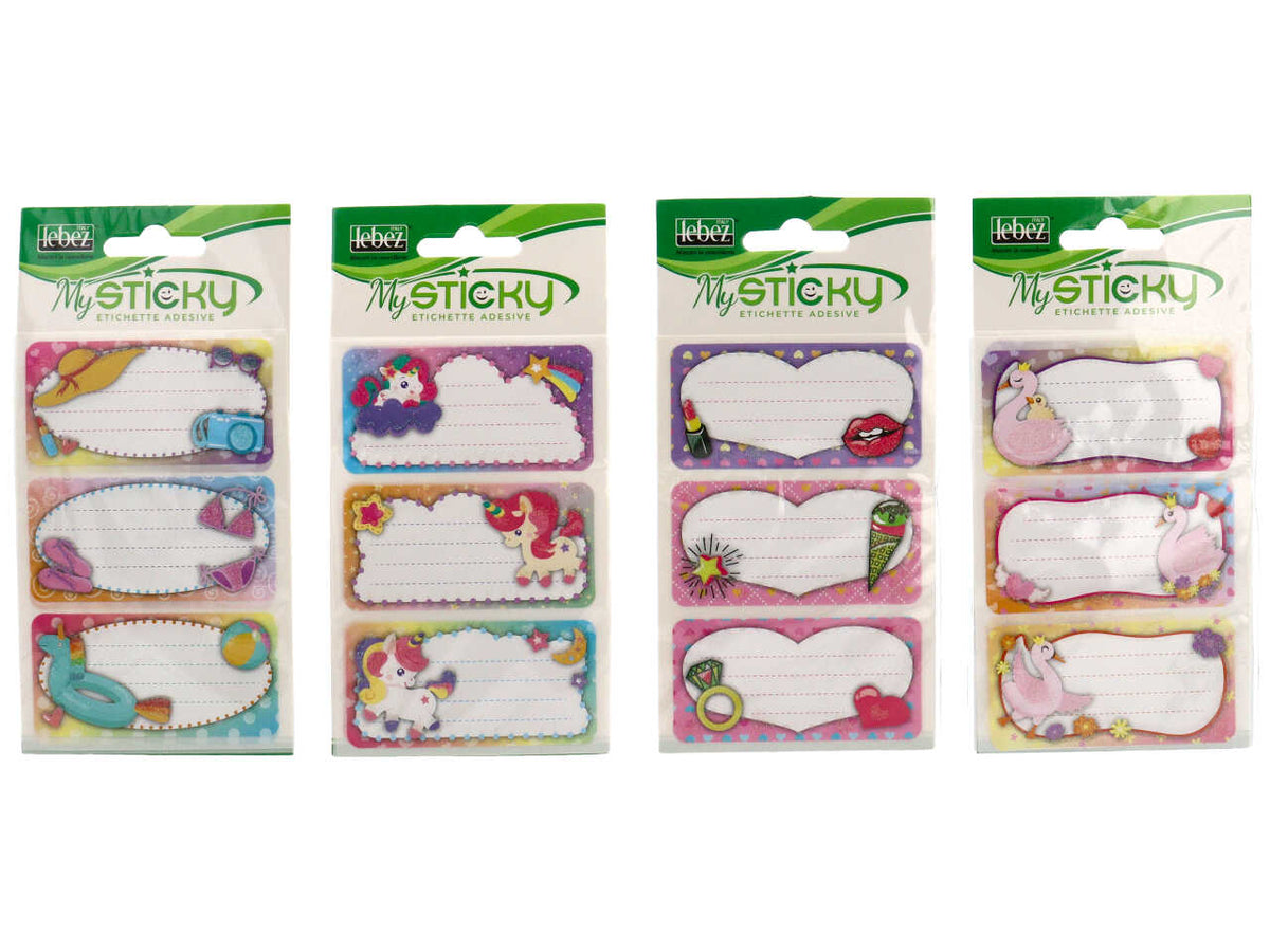 Etichette adesive - il blister contiene 6 etichette