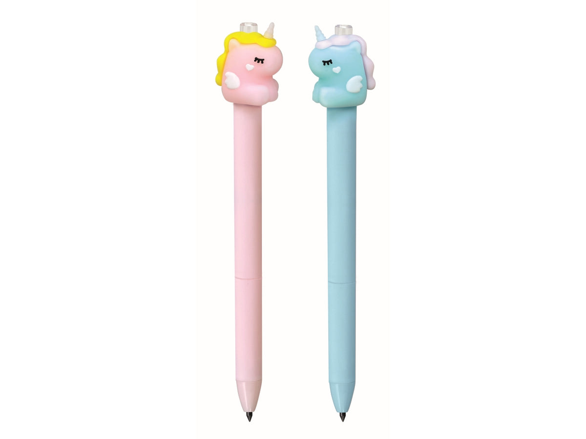 Portamine unicorno azzurro e rosa da 2 mm - Lebez