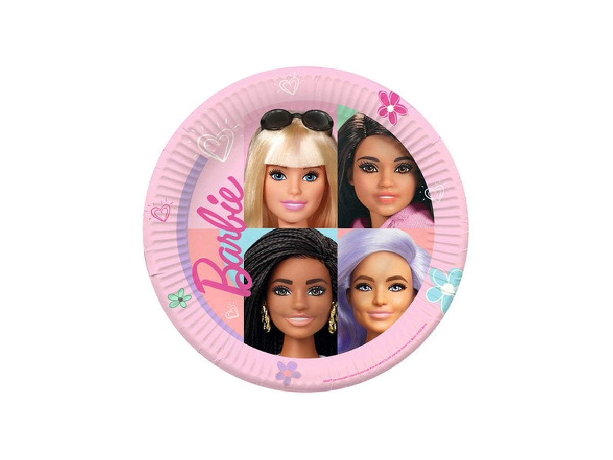 Piatti barbie 23cm - confezione da 8 piatti