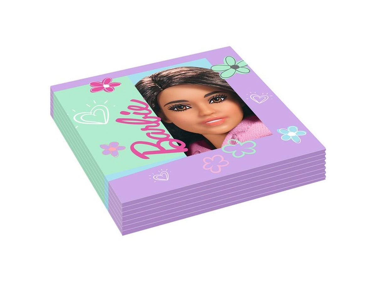Tovaglioli barbie 33x33cm - confezione da 16 tovaglioli