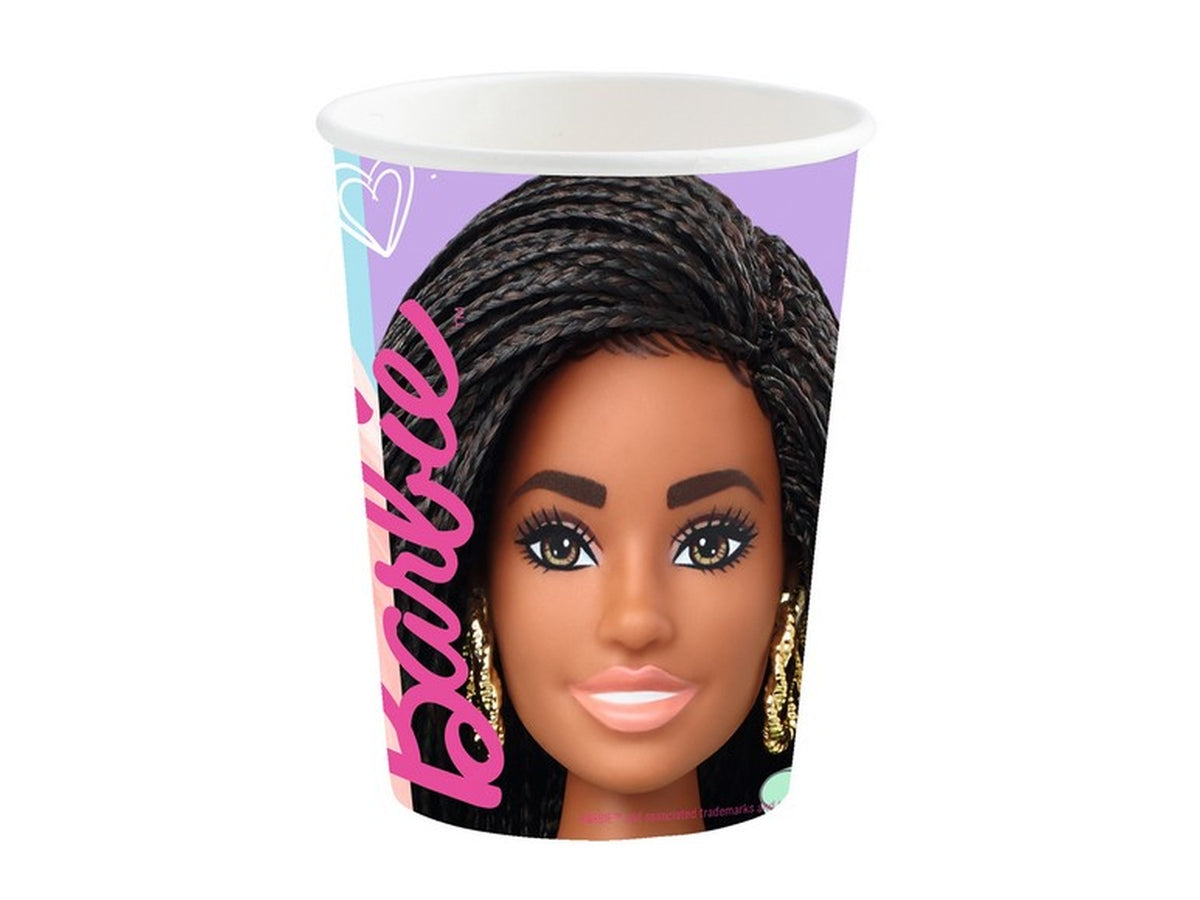 Bicchieri di carta barbie - confezione da 8 bicchieri