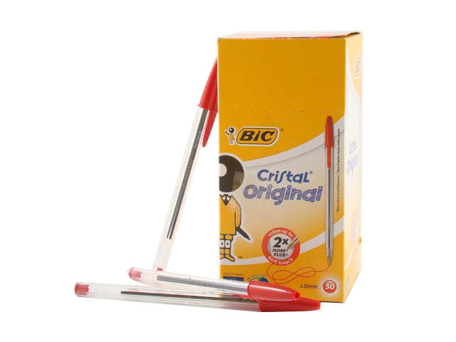Penna sfera cristal rossa 50 pezzi $