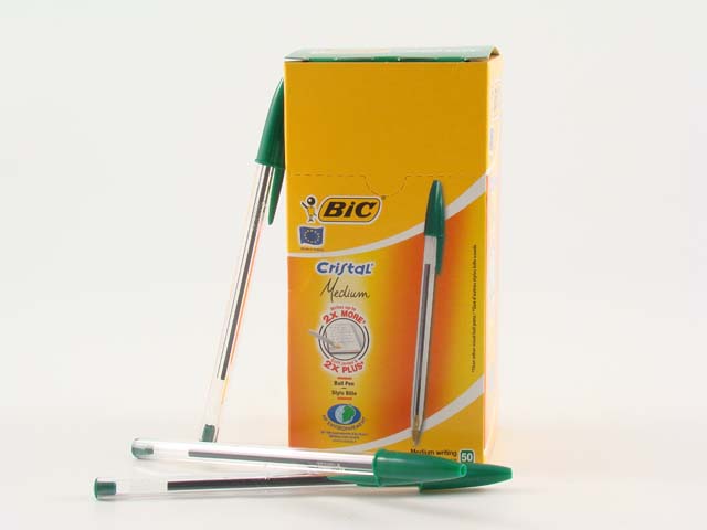 Penna sfera cristal verde 50 pezzi $