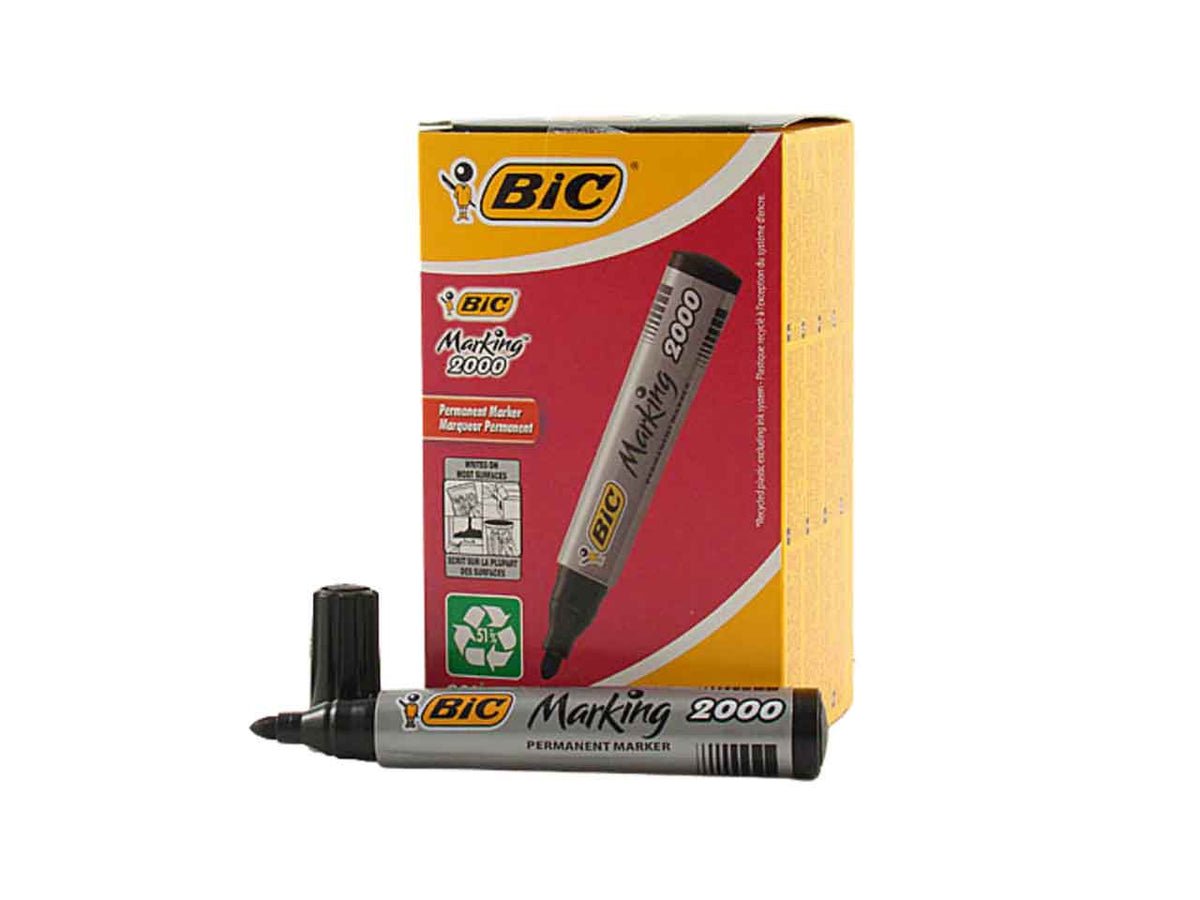 Marcatore bic nero tratto 1,7mm 12 pezzi