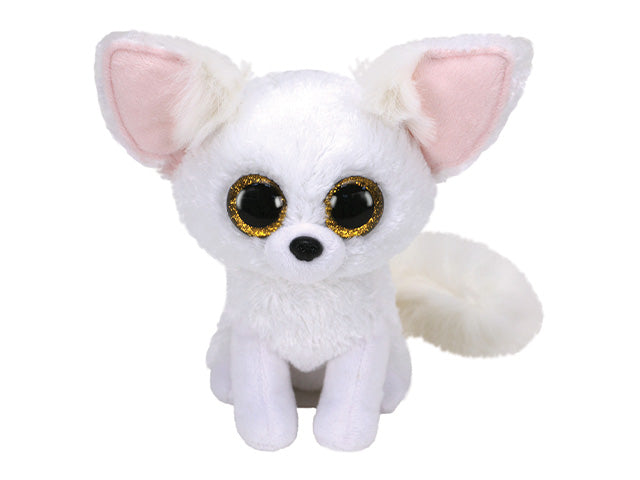 Peluche Ty Beanie Boos Phoenix Volpe con occhi dorati glitterati bianco 15 cm