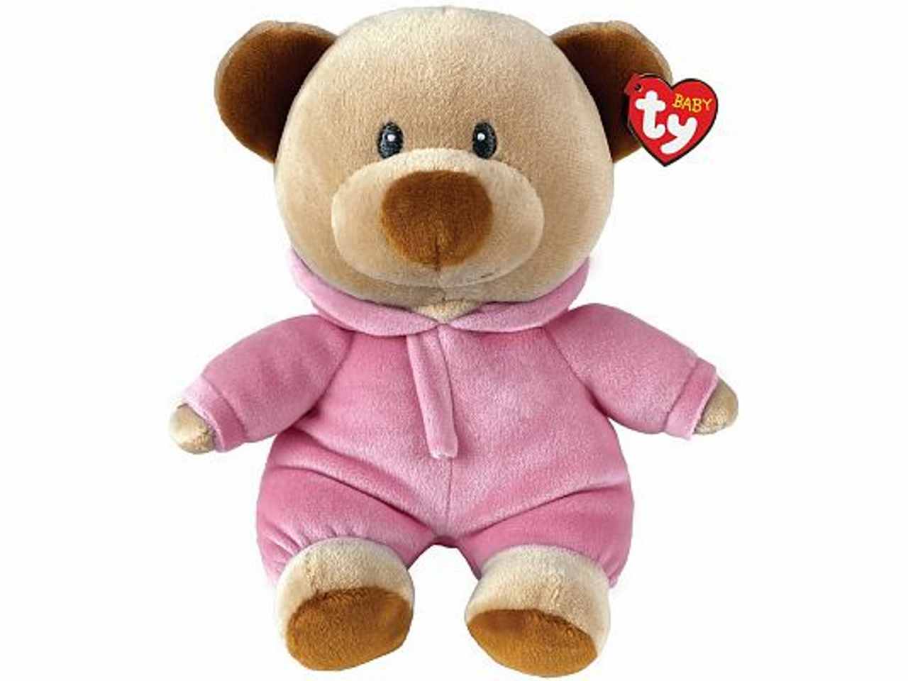 Peluche Ty Baby Orsacchiotto con pigiamino rosa Morbido pupazzo vellutato 28 cm