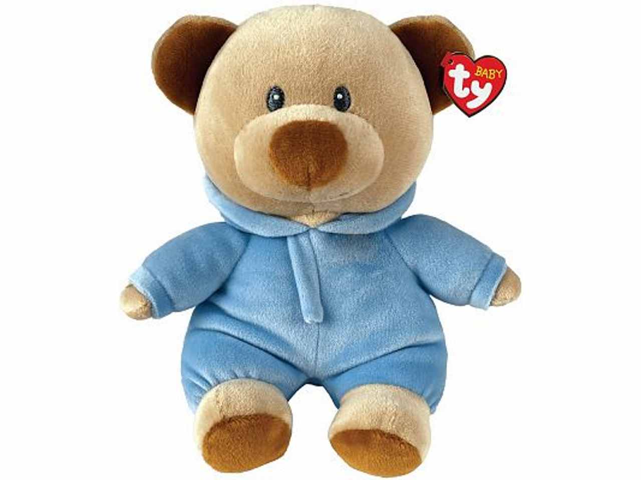 Peluche Ty Baby Orsacchiotto con pigiamino azzurro Morbido pupazzo vellutato 28 cm