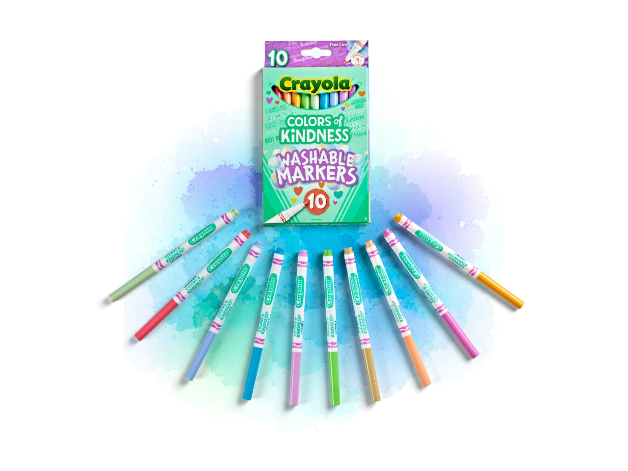 Set Pennarelli Punta Fine Colours of Kindness (10 Pezzi) - Multicolor, 10,7x1x18,8 cm, 100 gr, Plastica, Certificato CE, Unisex, EtÃ  3+ | Crayola