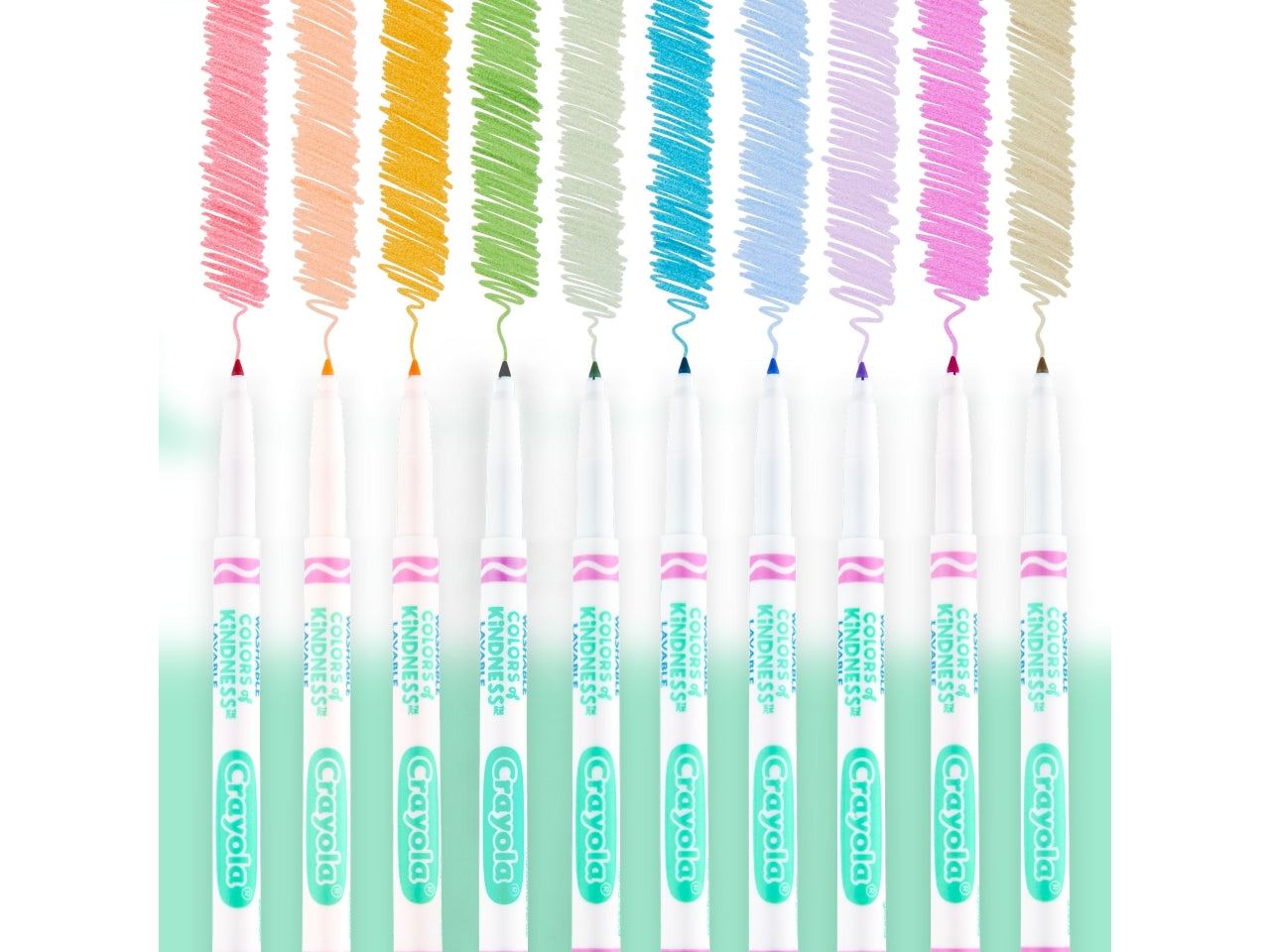 Set Pennarelli Punta Fine Colours of Kindness (10 Pezzi) - Multicolor, 10,7x1x18,8 cm, 100 gr, Plastica, Certificato CE, Unisex, EtÃ  3+ | Crayola