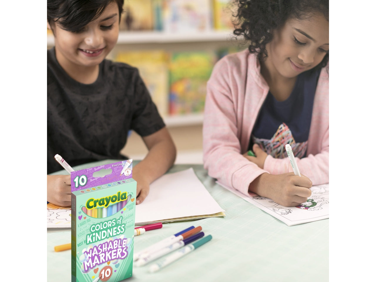 Set Pennarelli Punta Fine Colours of Kindness (10 Pezzi) - Multicolor, 10,7x1x18,8 cm, 100 gr, Plastica, Certificato CE, Unisex, EtÃ  3+ | Crayola
