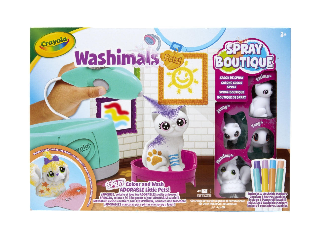 Washimals Pets Spray Boutique - Set con Accessori, Azzurro e Bianco, EtÃ  3+, Crayola $