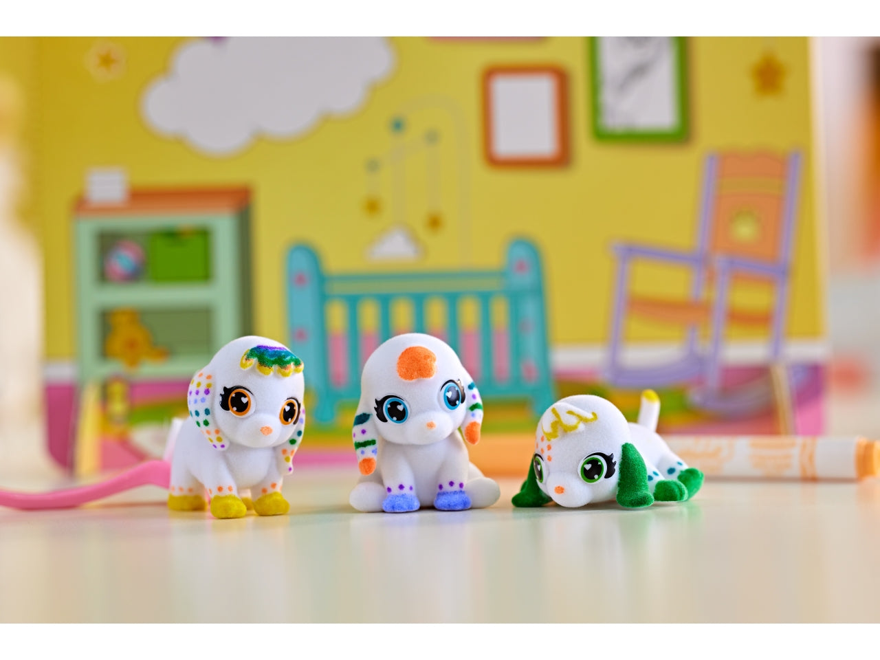 Washimals Baby Pets Asilo Nido dei Cuccioli - Set con 5 Pets e Accessori, Multicolor, EtÃ  3+, Crayola