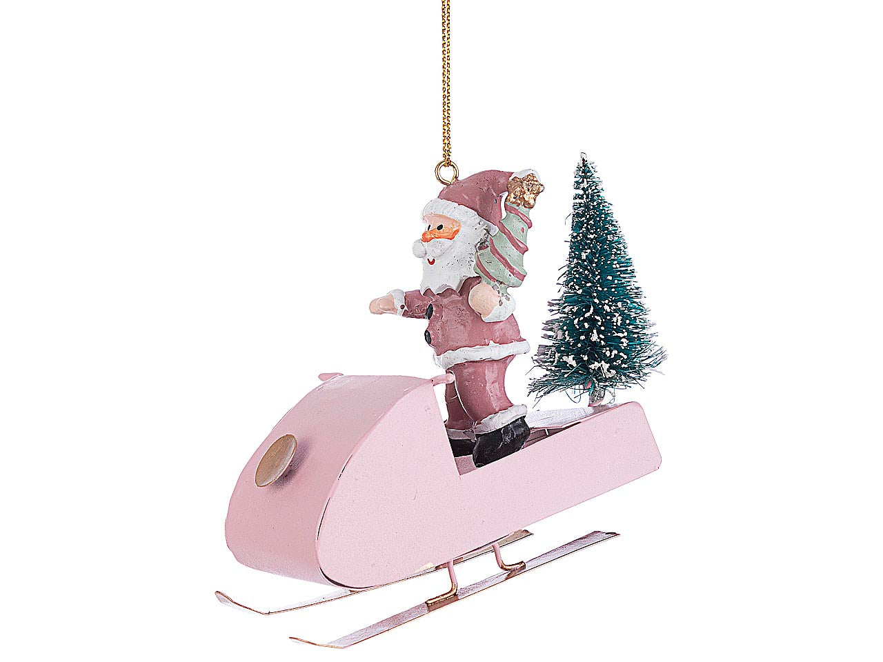 Motoslitta con babbo rosa 0935494
