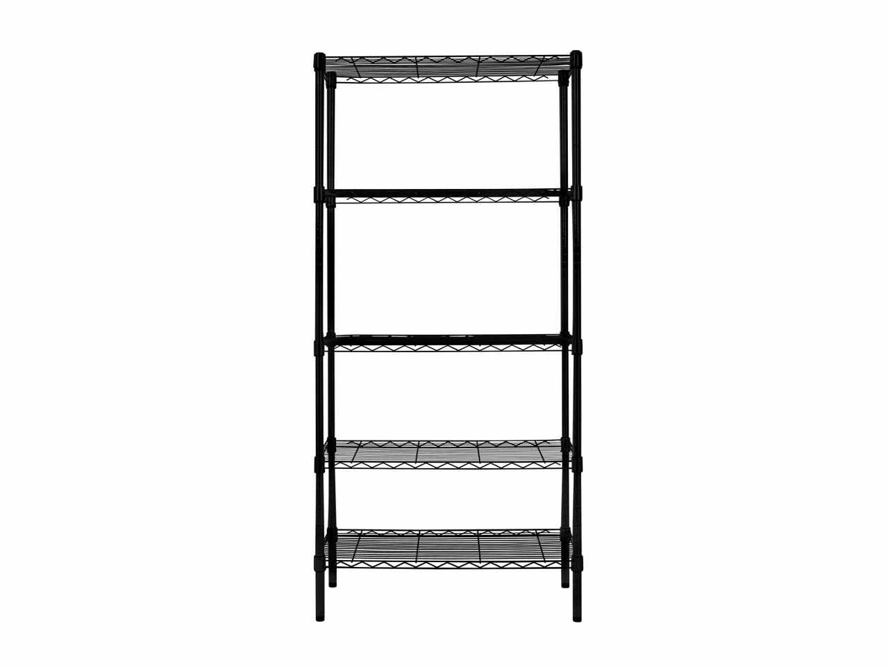 Libreria con 5 ripiani linea lux colore nero opaco