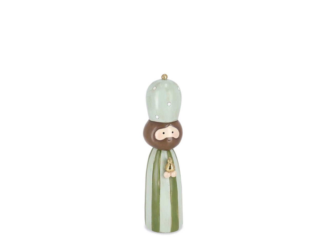 Re magio h.22,5cm holy verde a pois