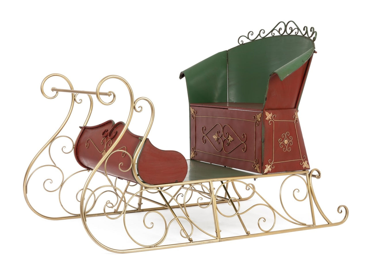Slitta 150cm dasher in metallo rosso