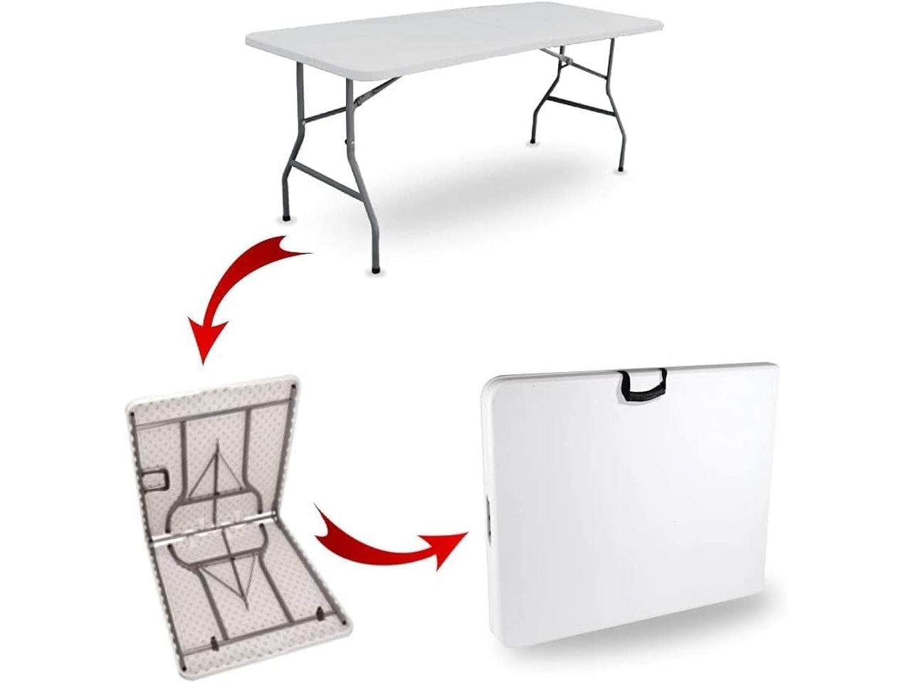 Tavolo pieghevole per catering rettangolare 180x75cm