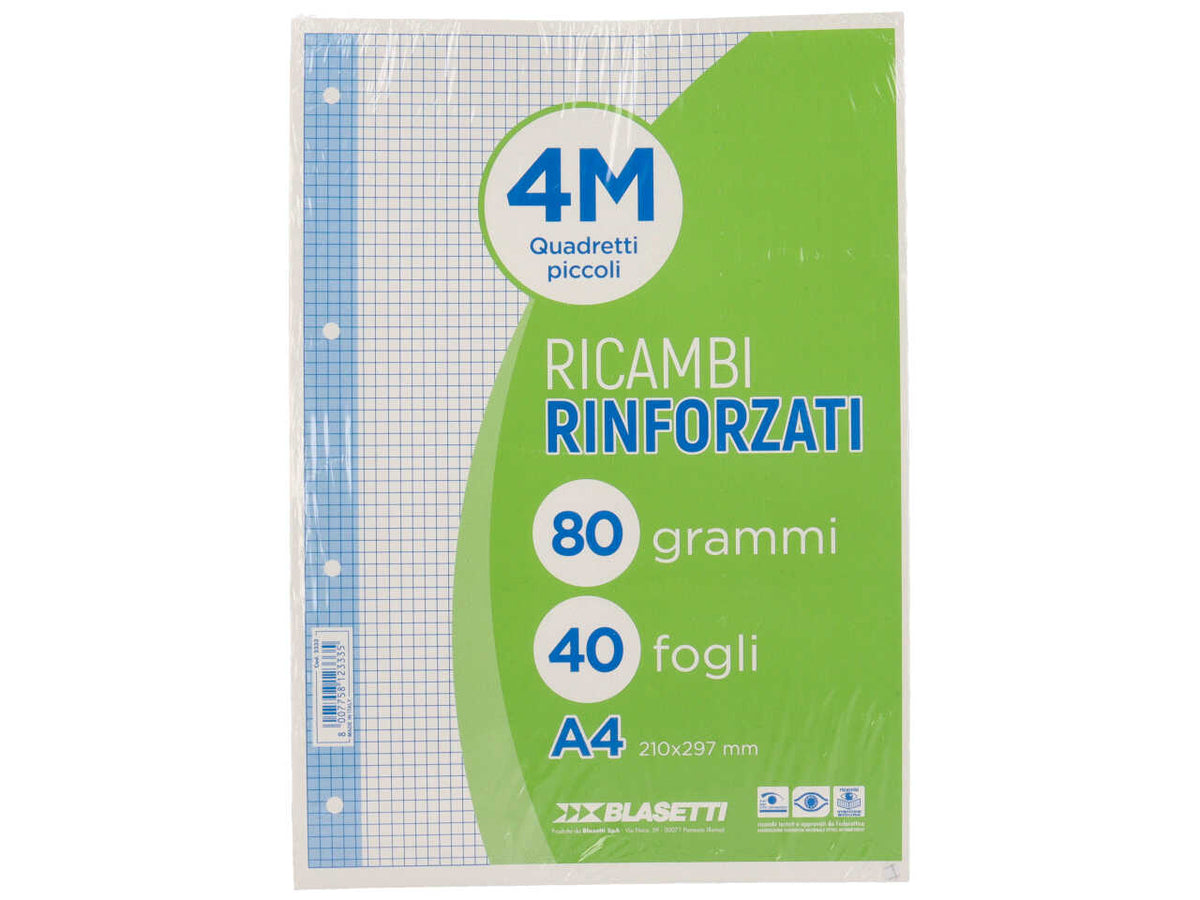 Ricambi rinf.a4 80gr. 40f 4m 2333