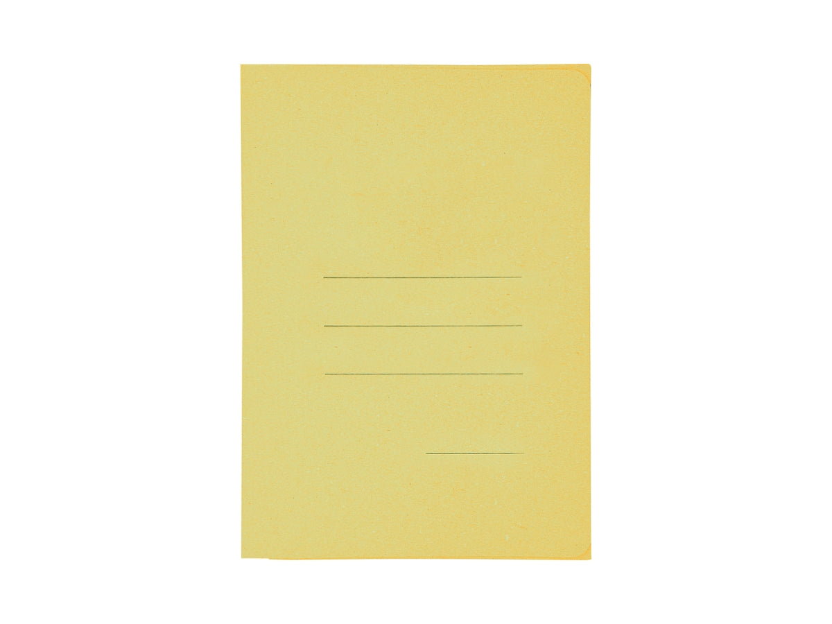 Cartellina 3 lembi gialla, con stampa in carta riciclata , 25x33,5 cm, confezione da 50 pezzi - Blasetti