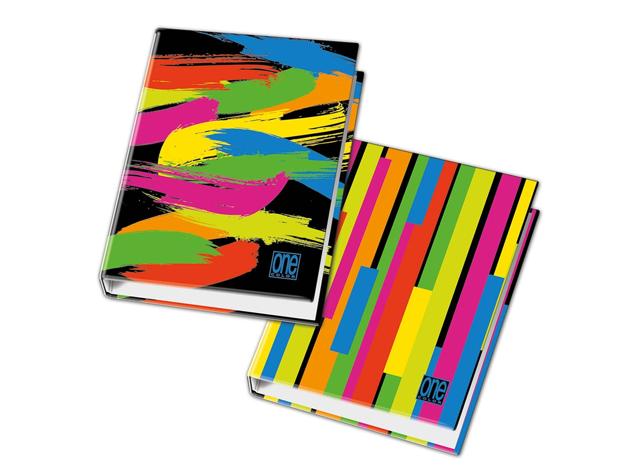 Raccoglitore ad anelli One color black&fluo, 26x32 cm - Blasetti