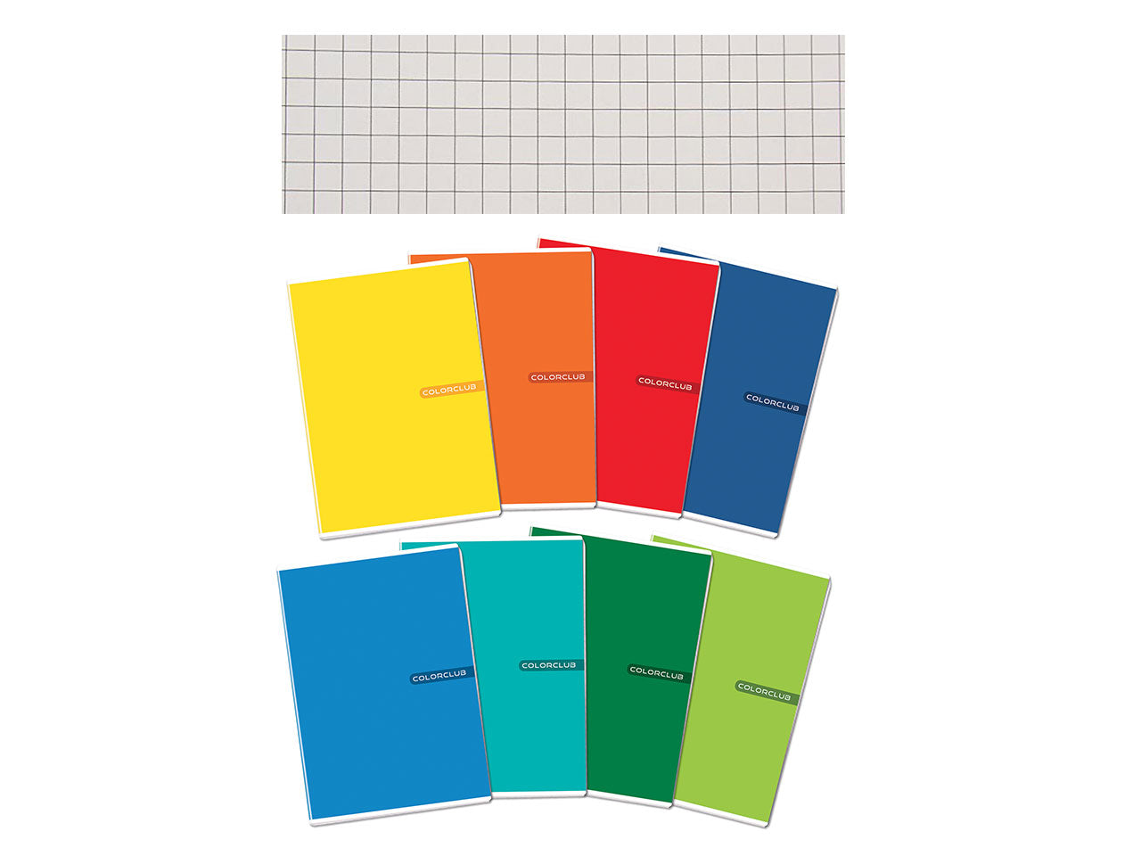 Quaderno Maxi A4 80gr Colorclub, quadretti 5M, confezione da 10 pezzi assortiti, fogli 20+1 - Blasetti