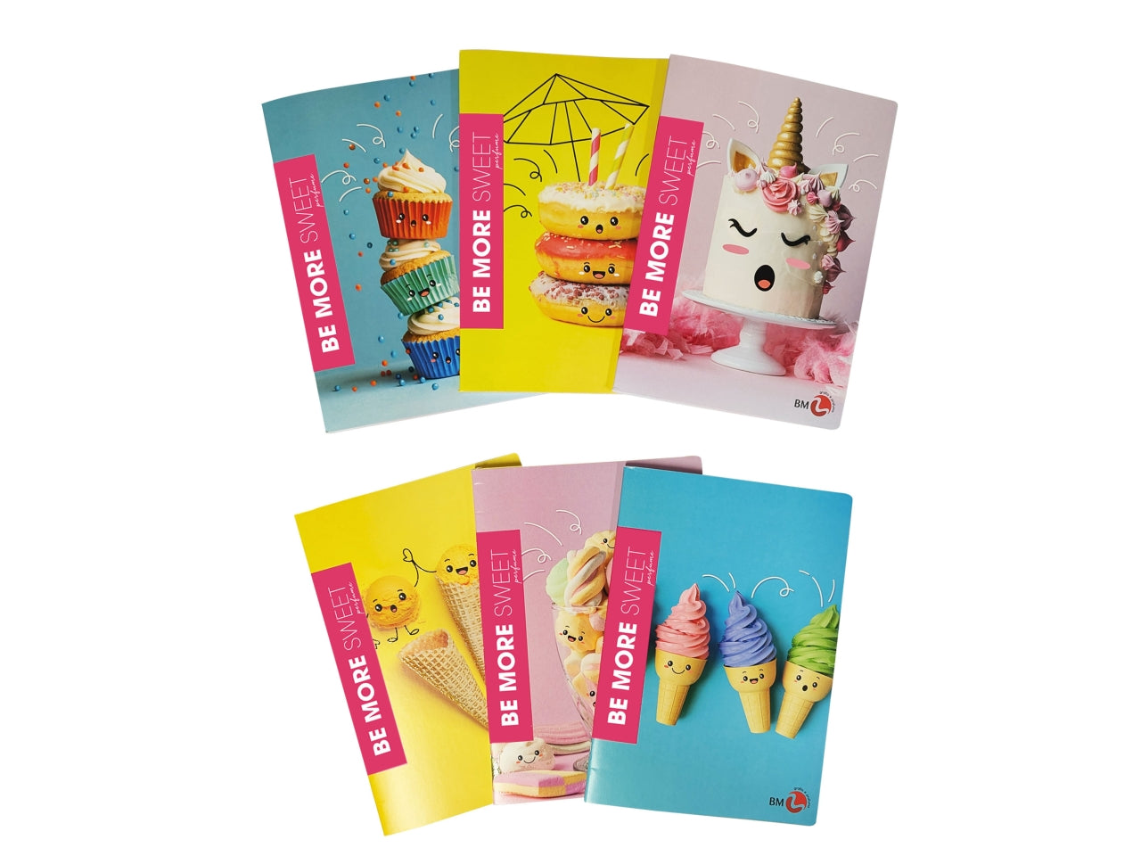 Quaderni maxi sweet linea be more different formato 21x29,7, pagine 72+r, rigatura 5 mm confezione da 10 quaderni
