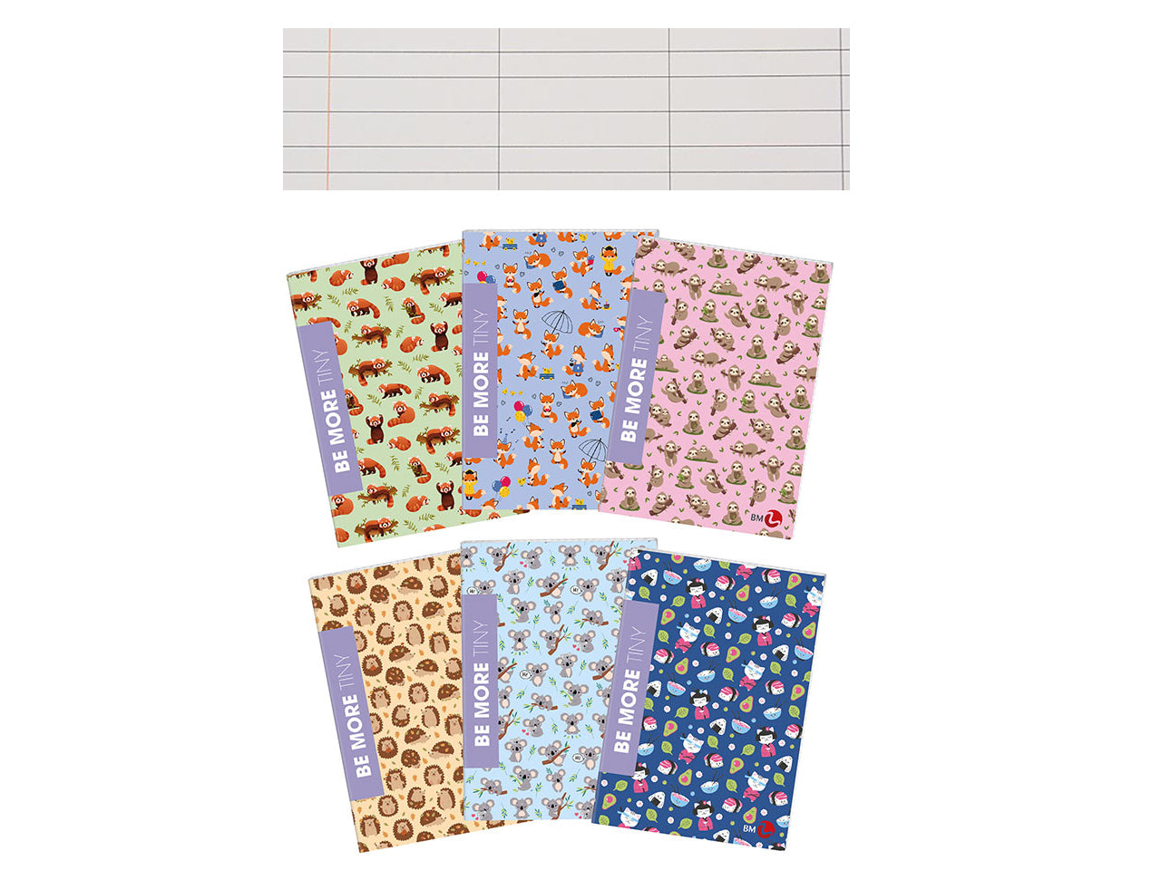 Quaderni maxi tiny linea be more different formato 21x29,7, pagine 72+r, rigatura a confezione da 10 quaderni