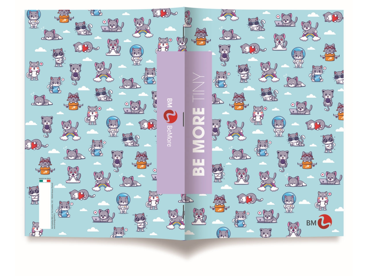 Quaderni maxi tiny linea be more different formato 21x29,7, pagine 72+r, rigatura q confezione da 10 quaderni