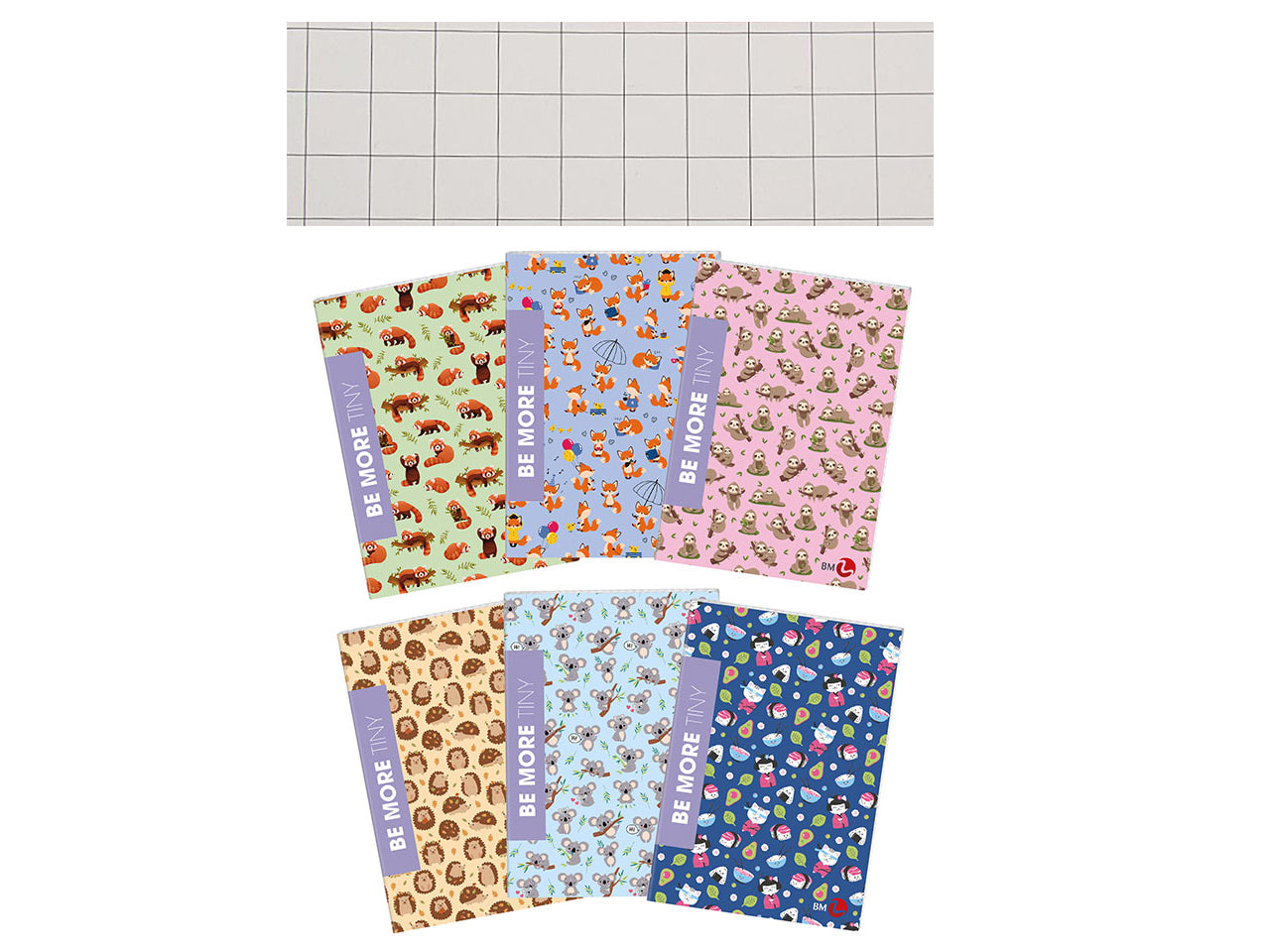 Quaderni maxi tiny linea be more different formato 21x29,7, pagine 72+r, rigatura 10 mm confezione da 10 quaderni