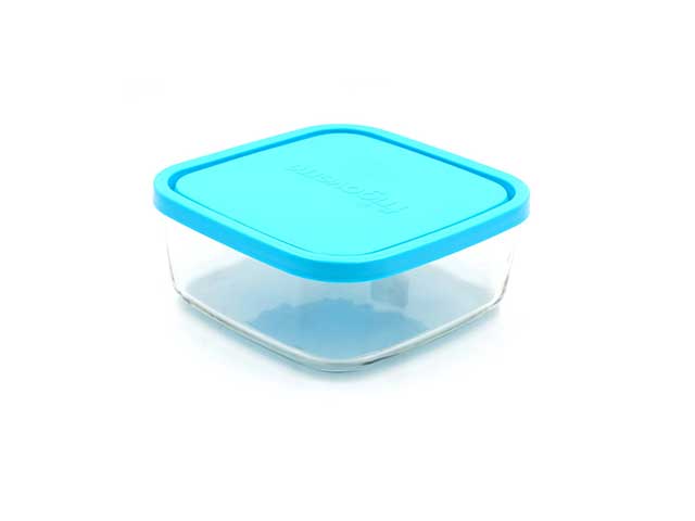 Contenitore in vetro Frigoverre quadrato 19x19cm con coperchio