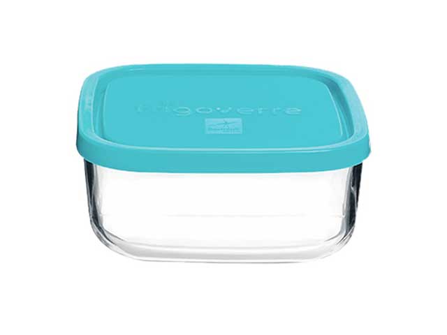 Contenitore in vetro Frigoverre quadrato 15x15cm con coperchio